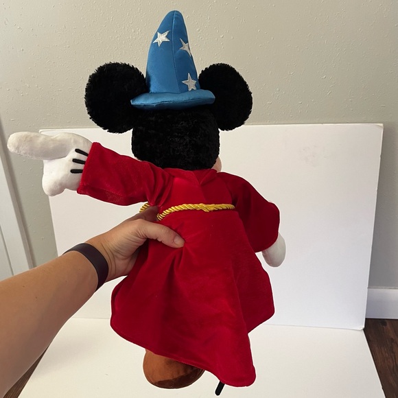 Disney Parks Sorcerer Mickey Wizard Plush With Red Blinking Pointer Finger - Picture 6 of 12